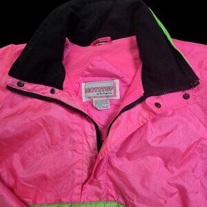 Hotstuff By Skyranger Vintage Neon Pink & Purple Pullover Windbreaker Jacket L